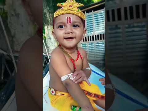 Cute Little Krishna Baby Smiling 😊✨ #littlekrishna #cutebaby #cutekrishna