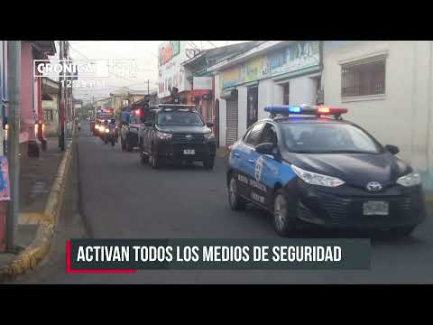 Policía Nacional realiza banderillazo del Plan Navidad 2021 en Boaco - Nicaragua