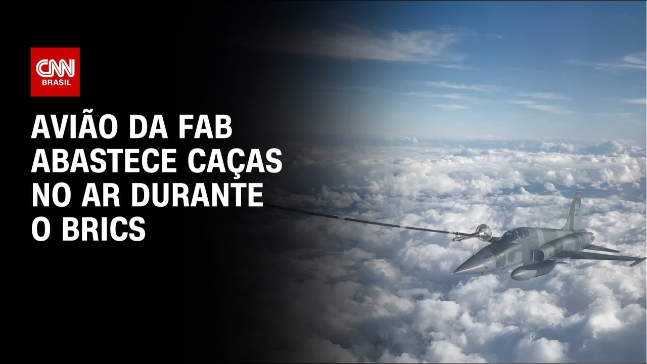 Avião da FAB reabastece caças no ar durante Cúpula do Brics | LIVE CNN