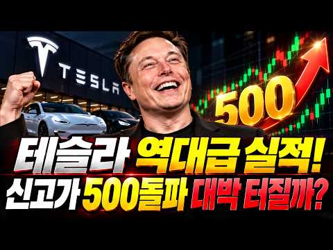 [🚨테슬라 역대급 실적 발표! 🚀전고점 500돌파 랠리 시작🎯머스크 대박 소식 추가]#3.1경제독립tv