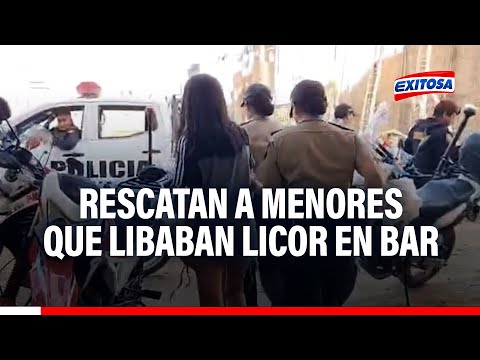 Chiclayo: Policías rescatan a menores que libaban licor en bar