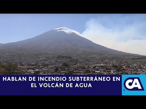Continúan trabajos para mitigar fuego en el volcán de Agua