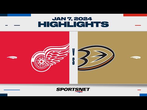 NHL Highlights | Red Wings vs. Ducks - January 7, 2024