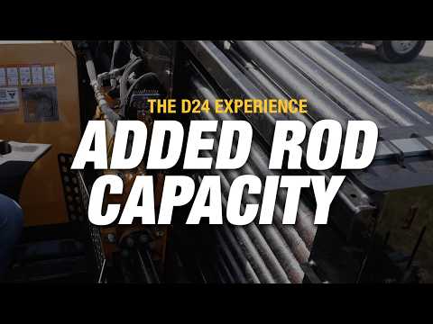 Added rod capacity on the Vermeer D24 horizontal directional drill