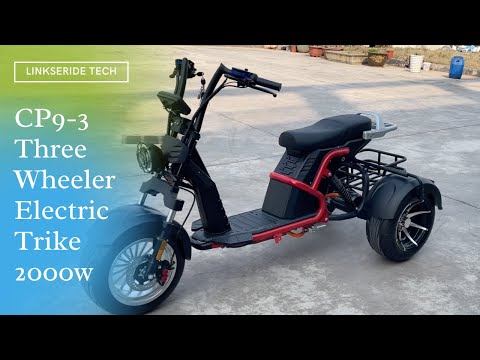 Linkseride Citycoco Scooter CP9-3 Electric Scooter Three Wheeler Trike Scooter 2000w 12in