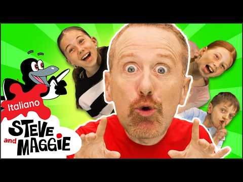 Monster Party Story con i bambini | Divertente canzone di Halloween + PIÙ di Steve e Maggie Italiano