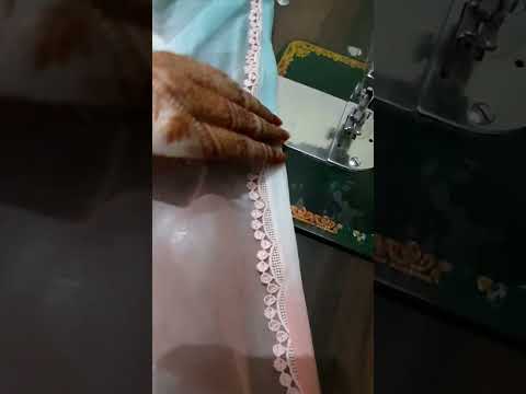 dupatte par underground lace lagane ka tareeka #easyhacks#shortsvideo#fashion#lace#sewing#youtube