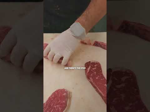 Porterhouse vs. filet and strip steak. 🥩🔪 #shorts