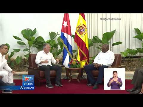 Cuba: Recibe Valdés Mesa al Presidente del Gobierno de Islas Canarias
