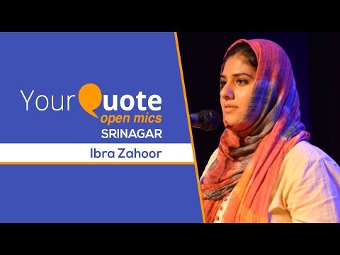 'Firdous' by Ibra Zahoor | English Poetry | YQ - Srinagar (Open Mic 7)