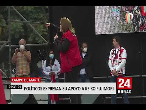 Campo de Marte: políticos expresaron su respaldo a Keiko Fujimori