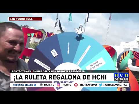 La ruleta regalona de HCH premia a los visitantes de la Feria Juniana en San Pedro Sula