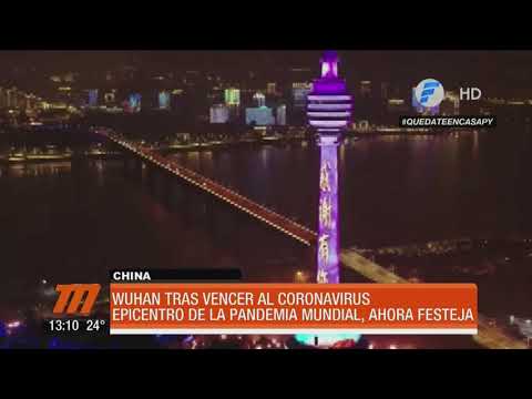 Wuhan celebra el fin de la cuarentena con show de luces