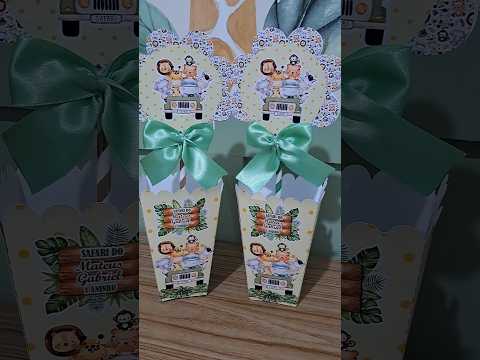 Centro de mesa Safari #papelariapersonalizada #decoracaodefestainfantil #viraliza #lembrancinhas