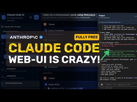 Claude Code Web-UI: This is THE BEST Web UI for USING Claude Code from ANYWHERE!