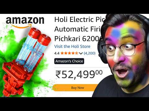 I BOUGHT BIGGEST HOLI PICHKARI FROM AMAZON 2026