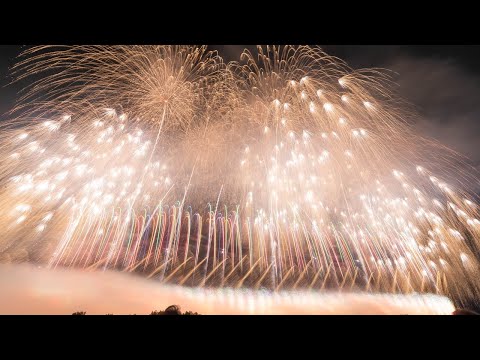 2025 赤川花火大会 エンディング 「綺笑天結～永遠に輝く、地域の誇りへ～」伊那火工堀内煙火店♪ 鶴岡市市制施行20周年記念特別プログラム