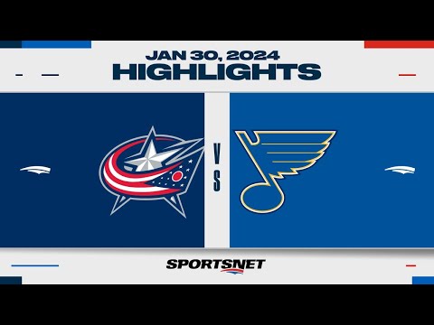 NHL Highlights | Blue Jackets vs. Blues - January 30, 2024