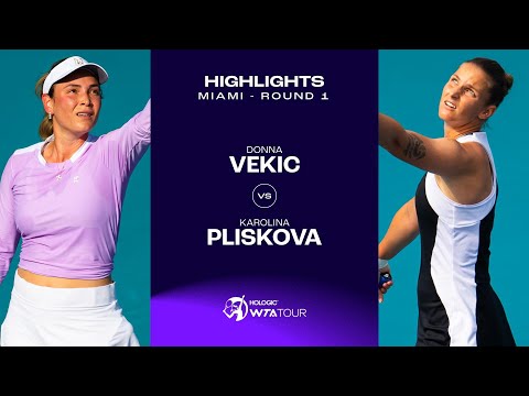 Donna Vekic vs. Karolina Pliskova | 2024 Miami Round 1 | WTA Match Highlights