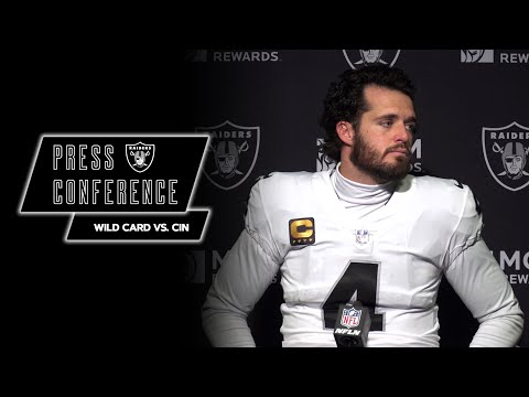 Coach Bisaccia, Carr, Waller, Jacobs and Crosby Postgame Pressers | Wild Card vs. Bengals | NFL video clip