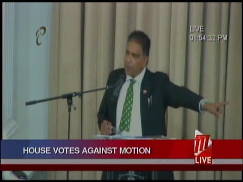 Moonilal's Motion Defeated In The House