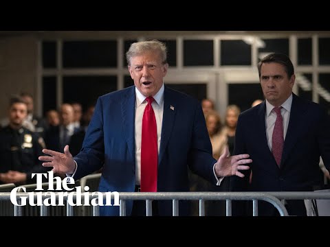Trump speaks before historic criminal trial over 'hush money'– video