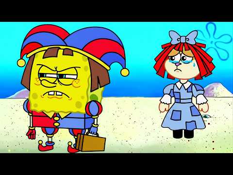 Bob Esponja Salió De La Casa Triste Historia (The Amazing Digital Circus Animación)