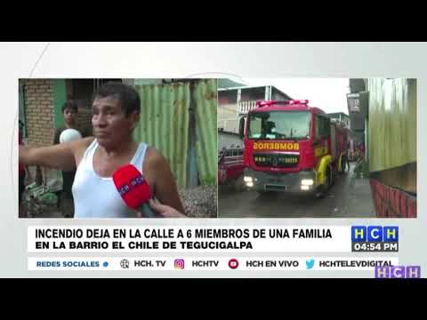 ¡Triste! Voraz incendio deja en la calle a seis personas en barrio El Chile de la capital