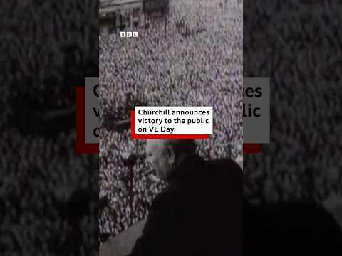 The moment Winston Churchill announced the end of World War Two in Europe. #VEDay #BBCNews