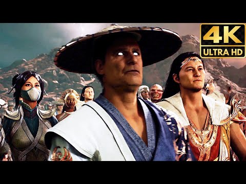 Mortal Kombat 1 Old Raiden Reunites With Liu Kang & Kitana Scene - (MK1) 2023