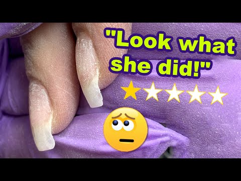Story Time: Weird Review From Client | Hard gel Nail Fill & Holiday Design