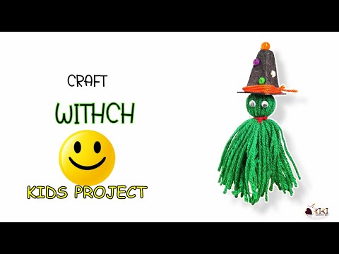 DIY Halloween Witch: Simple Yarn Craft Kids Love