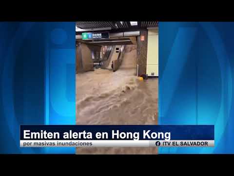 Emiten alerta en Hong Kong por masivas inundaciones
