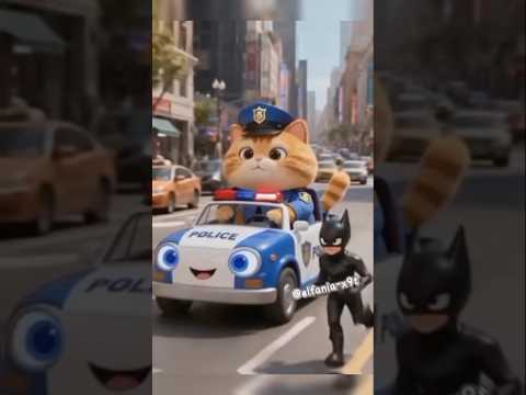 🐱 Unexpected hero! The cat's new police car 🚓 CATCHES the thief! 👮✨ #shorts #funny #animals #comedy