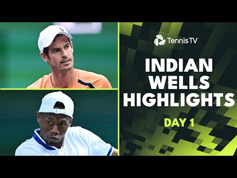 Murray Battles Goffin; Eubanks, Giron, Kokkinakis in Action | Indian Wells 2024 Day 1 Highlights