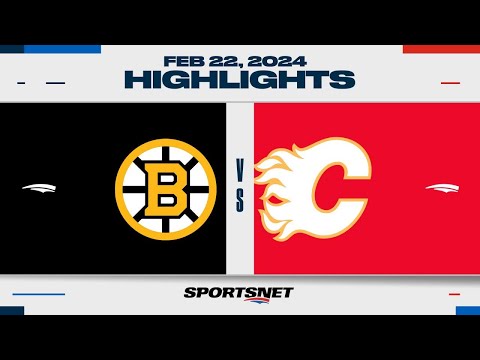 NHL Highlights | Bruins vs. Flames - February 22, 2024