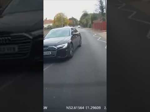 Audi Driver Overtaking at a Zebra Crossing #DashCam #Shorts #Driving