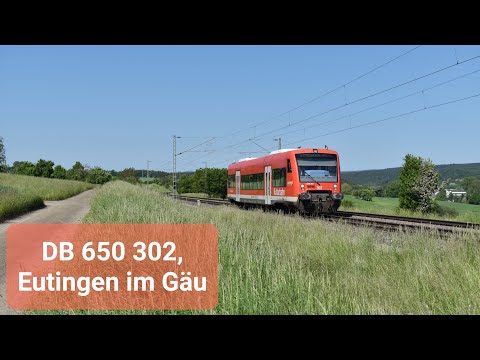 4K | DB Regio 650 302 komt door Eutingen im Gäu als RB 74 naar Pforzheim Hbf!