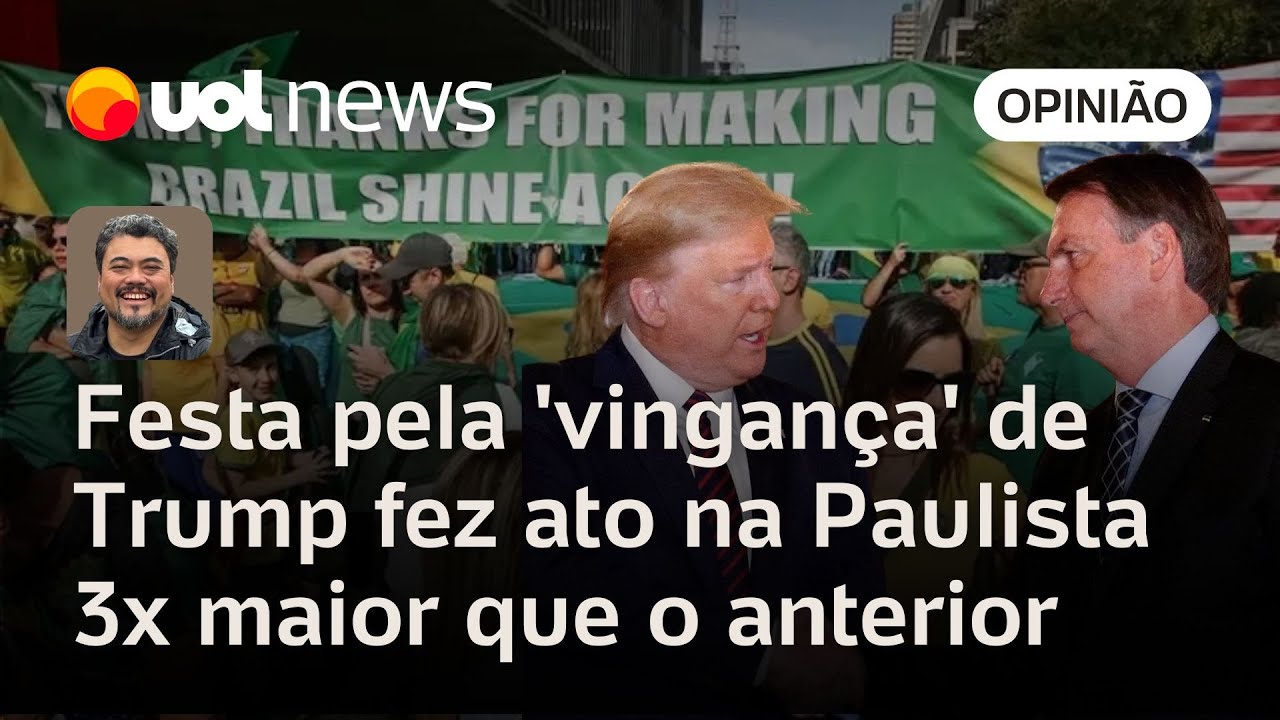 Festa pela vingança de Trump fez ato na Paulista 3x maior que o anterior analisa Sakamoto