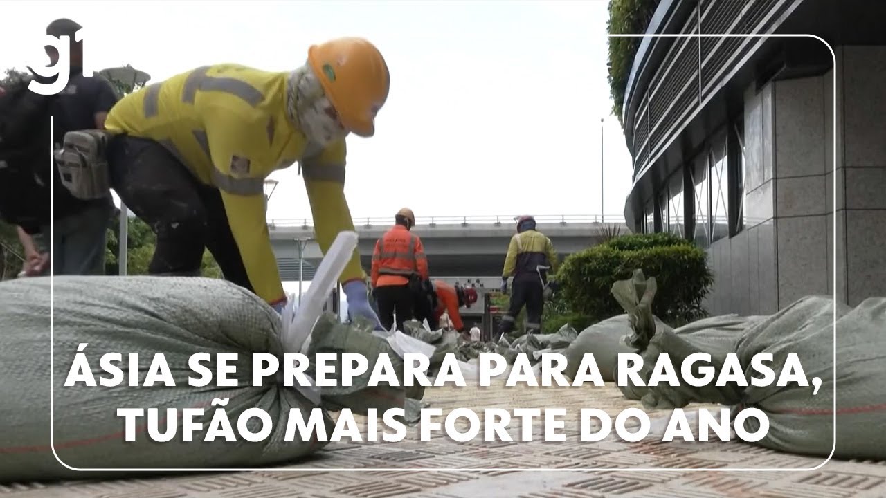 Jornal Hoje Hong Kong e região se preparam para chegada do Ragasa tufão mais forte de 2025