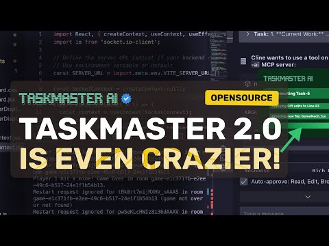 Taskmaster 2.0 + Cline, Roo, Windsurf & Cursor : This is NOW THE BEST Task Manager for YOUR AI Coder