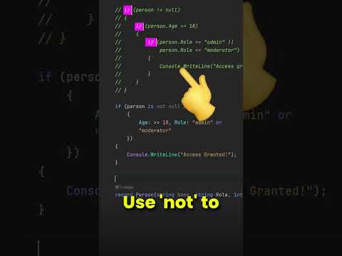 Pattern matching operators in C#