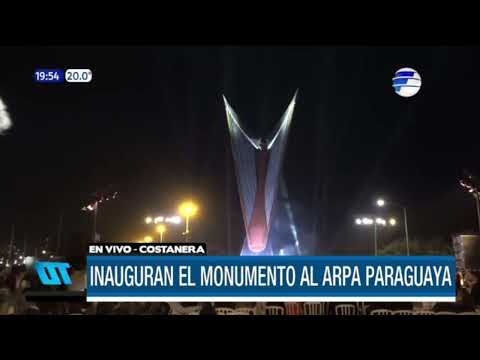 Inauguran el monumento al arpa paraguaya en la Costanera