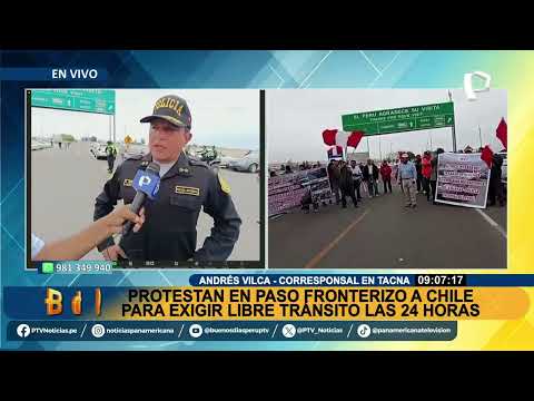Tacna: Bloquean paso fronterizo a Chile para exigir libre tránsito las 24 horas 2