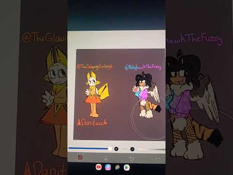 Y'all gotta check out @TheGlowingGalaxy6 and @KittyhawkTheFuzzy !! #digitalartart #ibipaint