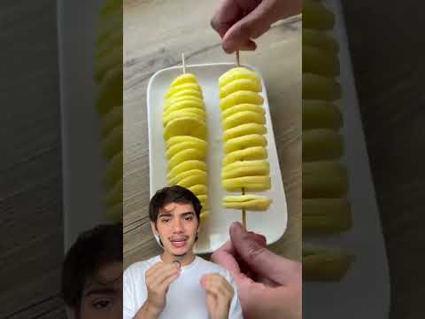 Jeito certo de cortar batata pra ficar crocante na airfryer.#airfryer #receita #batata