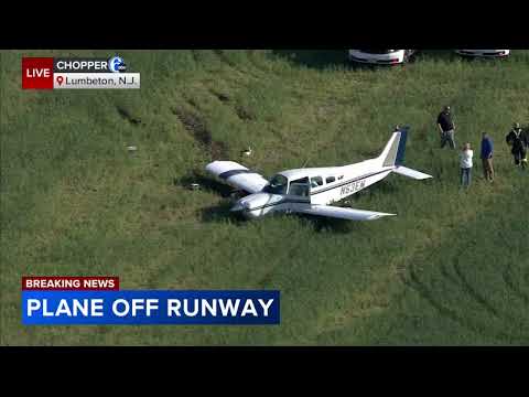 Emergency crews respond after airplane leaves runway at South Jersey airport