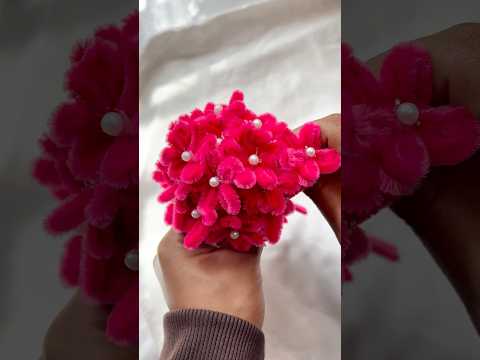 diy flower bouquet 😍 #diy #craft #shorts #shortsfeed #viralvideo #viral #trending #pipecleanerart