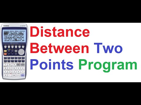 Distance Between Two Points Program on Casio fx-9860GII Graphing Calculator Scientific