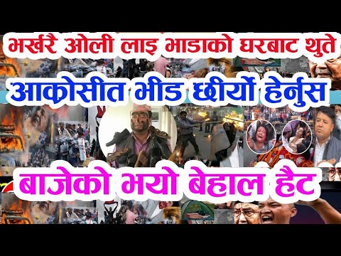 Gen Z ले बुडो लखेटे हेर्नु Today news 🔴 nepali news samahar news balen rabi kp oli